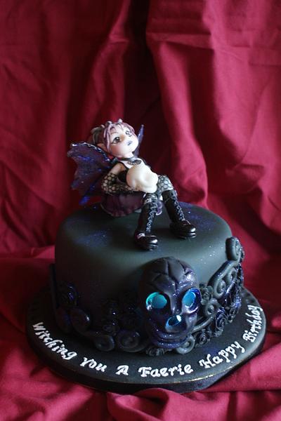 Goth Faerie Birthday cake - Cake by TipsyTruffles