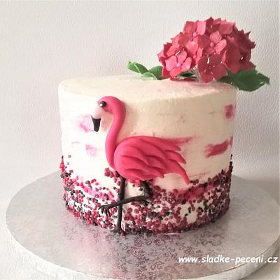 Flamingo birthday cake - Cake by Zdenka Michnova