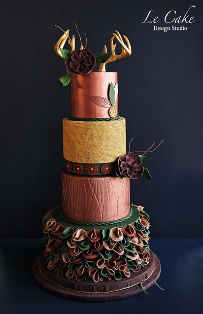 Camouflage wedding cake - Cake by Le Cake Design Studio