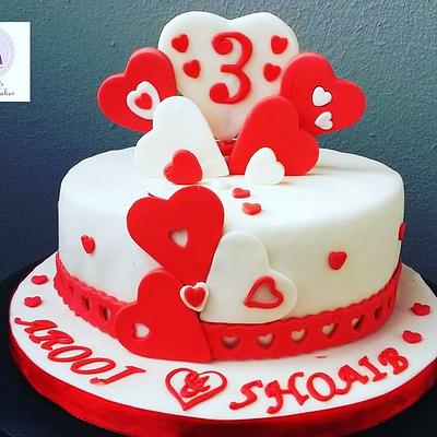 Anniversary cake  - Cake by elenasartofcakes