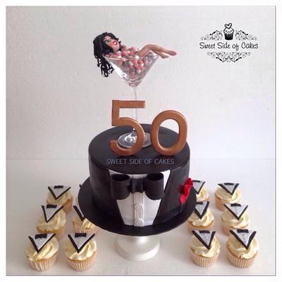 Burlesque and Tuxedo - Cake by Sweet Side of Cakes by Khamphet 
