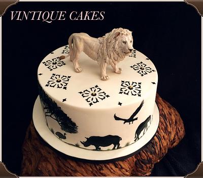 Black & Ivory Safari  - Cake by Vintique Cakes (Anita) 