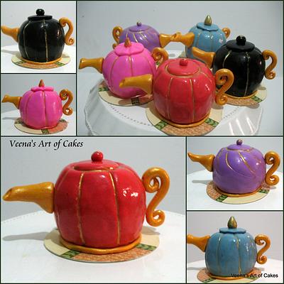Mini Tea Pots - Cake by Veenas Art of Cakes 