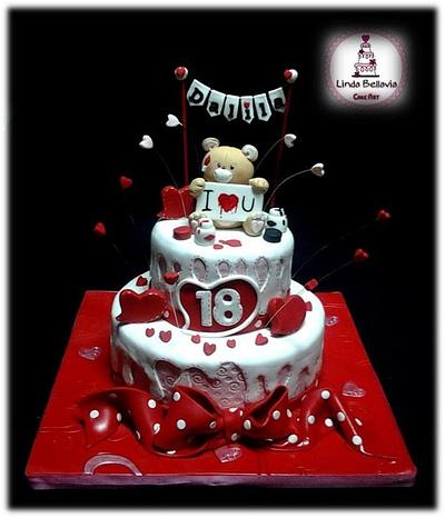 LOVE CAKE - Cake by Linda Bellavia Cake Art