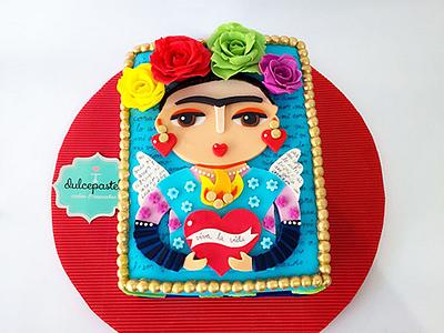Frida Kahlo Cake - Torta Frida Kahlo - Cake by Dulcepastel.com