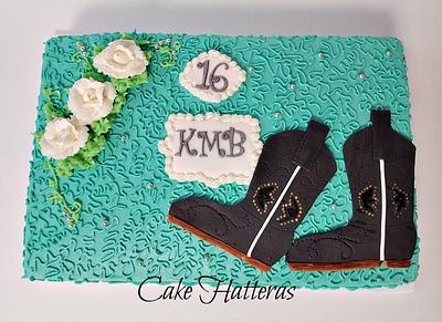 Cowgirl Sweet 16 - Cake by Donna Tokazowski- Cake Hatteras, Martinsburg WV