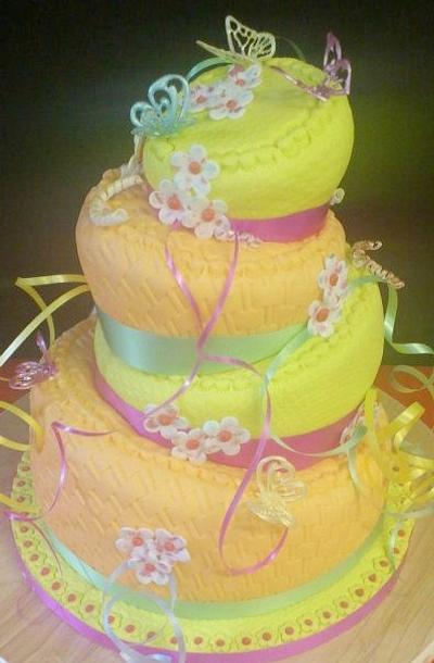 topsy turvy vibrant colours - Cake by Ribana Cristescu 