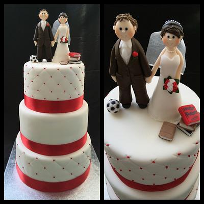 Red&white wedding cake - Cake by Denisa O'Shea
