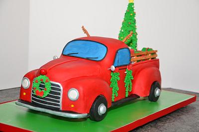 Santa's 1952 pickup truck - Cake by OnoIslander