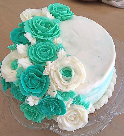 Buttercream in Teal - Cake by Wendy Army