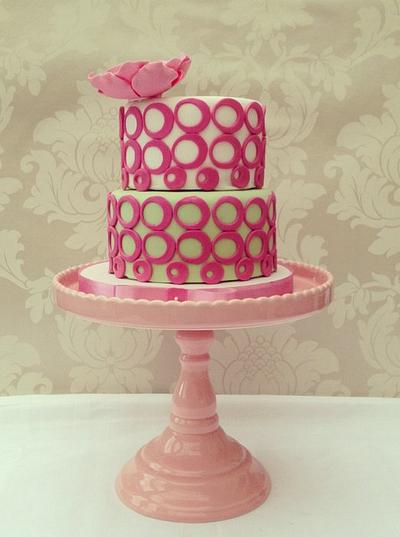 Pink Contemporary Birthday cake - Cake by funkyfabcakes