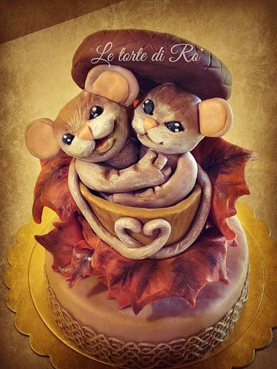 Mice at fall.....inside their favorite food. - Cake by LE TORTE DI RO'