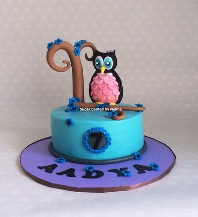 Owl cake - Cake by Sugar coated by Nehha