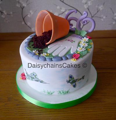 Gardening themed with Vulcan and Spitfire  - Cake by Daisychain's Cakes