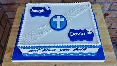 DUAL CELEBRATION CONFIRMATION AND COMMUNION - Cake by Enza - Sweet-E