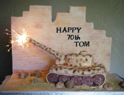 Tiger Tank - Cake by lorraine mcgarry
