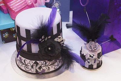 purple and black cake - Cake by jodie baker