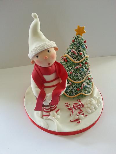 Decorating the Christmas Tree with candy canes - Cake by Kickshaw Cakes