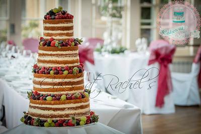 Naked wedding cake - Cake by CakesAtRachels