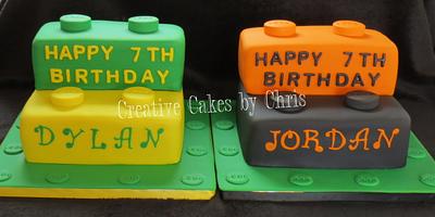 Lego Cakes for Twin Boys - Cake by Creative Cakes by Chris