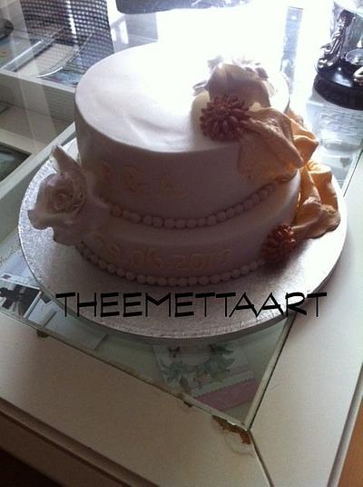 Engagement cake - Cake by Blueeyedcakegirl