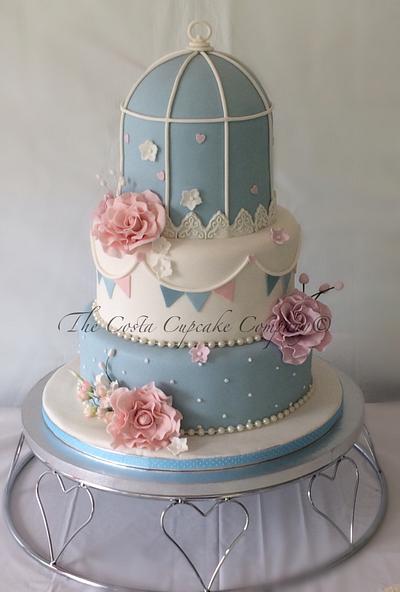 Birdcage wedding cake  - Cake by Costa Cupcake Company