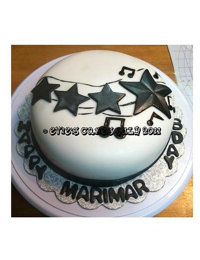 Tattoo Star&Note Cake - Cake by BlueFairyConfections