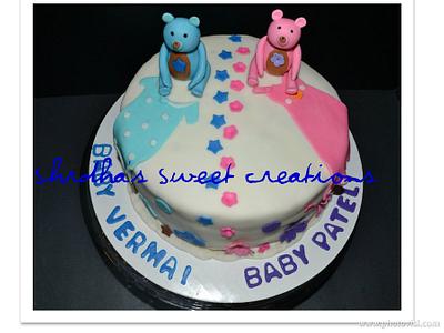 Pink & Blue - surprise baby shower - Cake by ShrdhaSweetCreations