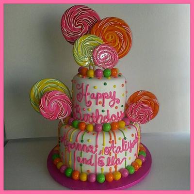 Bright Candy Cake - Cake by For the Love of Cake