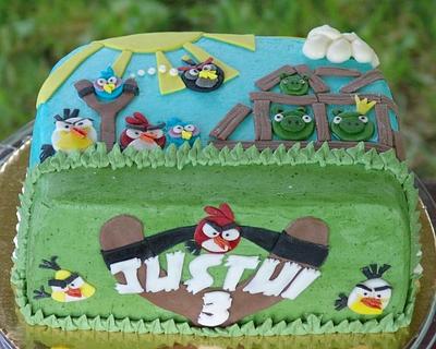 Angry birds 2D cake - Cake by Zaneta