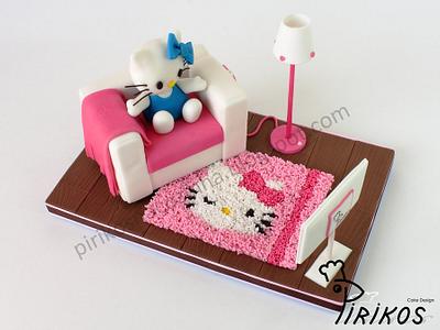 Hello Kitty relaxing - Cake by Pirikos, Cake Design