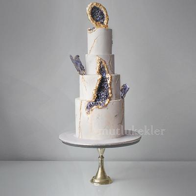 Cracked granit & Ametist Geode Cake design - Cake by Caking with love