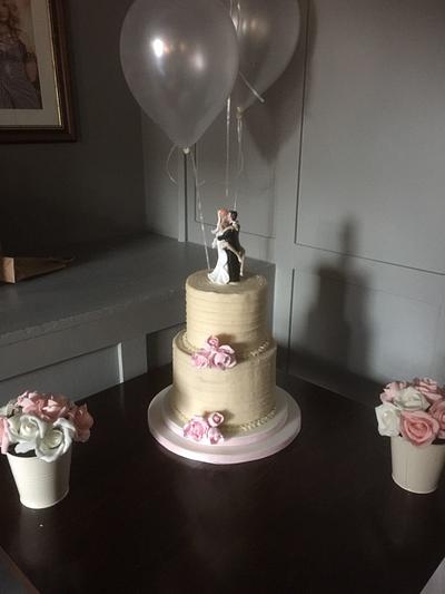 My First Buttercream Wedding Cake - Cake by Combe Cakes