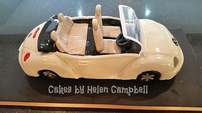 VW Beetle Convertible Cake - Cake by Helen Campbell