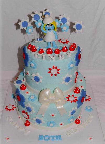 Smurfette Cake - Cake by Rita's Cakes