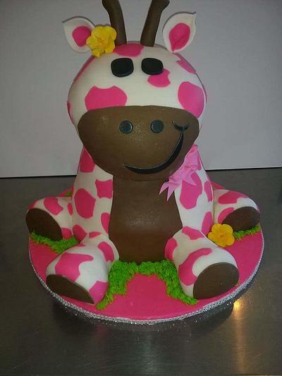 Pink giraffe!  - Cake by sugarbuzzllc