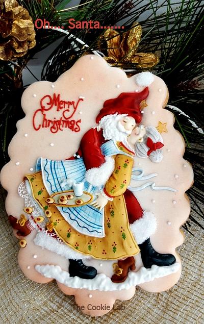 Oh....Santa!  Happy Holidays!  Merry Christmas Everyone! - Cake by The Cookie Lab  by Marta Torres