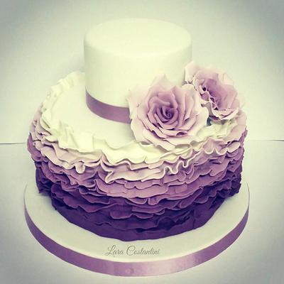 OMBRE RUFFLES CAKE - Cake by Lara Costantini