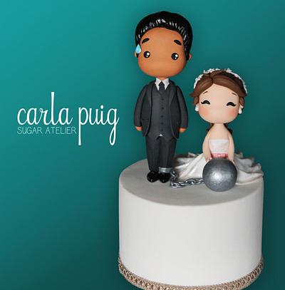 Kwaii Wedding Topper - Cake by Carla Puig