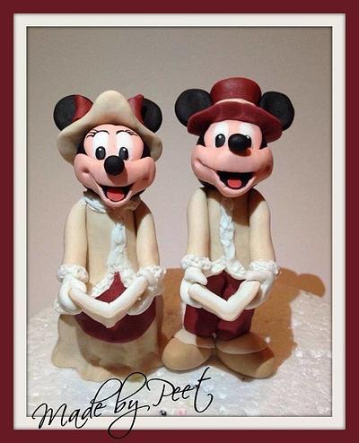 Mickey and minnie dickens style - Cake by Petra
