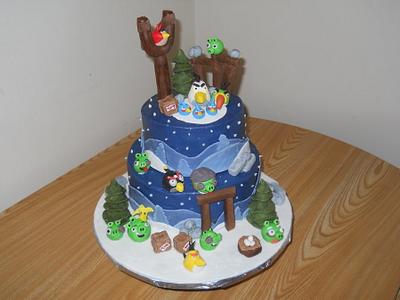 Angry Birds - Cake by Patty Mattison-Stewart