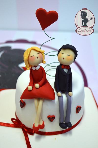 Cute lovers Cake - Cake by Sweetcakes