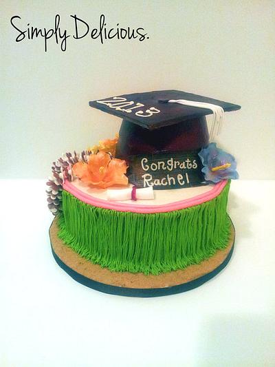 Luau/Graduation - Cake by Simply Delicious Cakery
