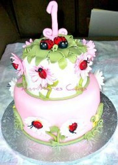 Twin Little Lady Bugs - Cake by Ann-Marie Youngblood