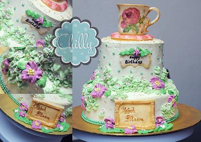 Tea garden  - Cake by Chilly