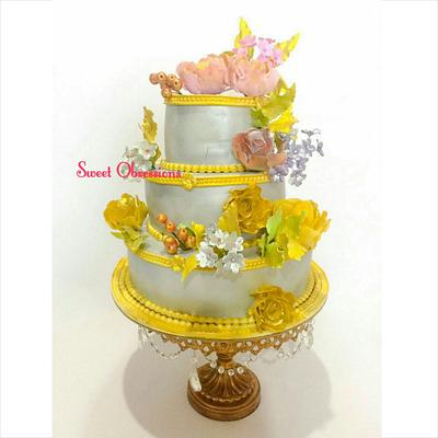 Engagement Cake  - Cake by Sweet Obsessions by Tanya Mehta 