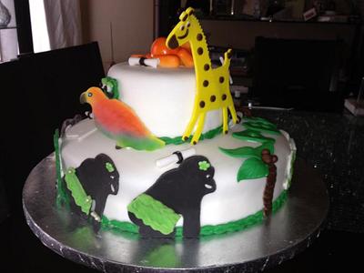 jungle theme combo - Cake by kangaroocakegirl