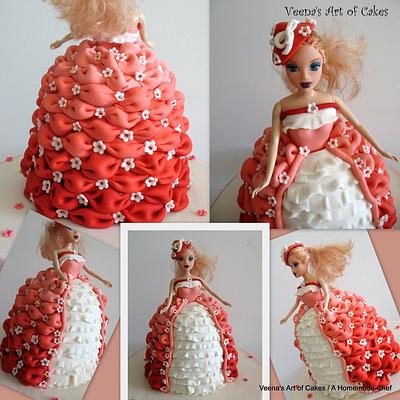 Princess Cake with a Billow Dress - Cake by Veenas Art of Cakes 