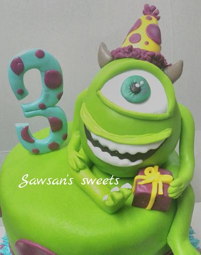 Monster Inc cake - Cake by Sawsan's sweets