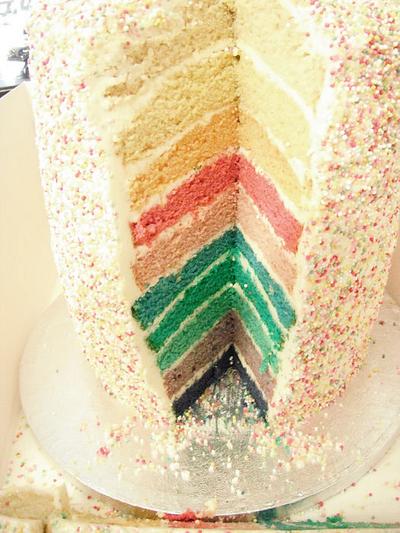Rainbow Sprinkles - Cake by Vanessa Platt  ... Ness's Cupcakes Stoke on Trent